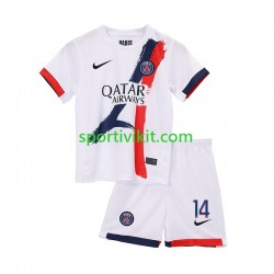 Completo da calcio Bambini Paris Saint-Germain Desire Doue 14 Maglia Seconda 2024-2025 Manica Corta
