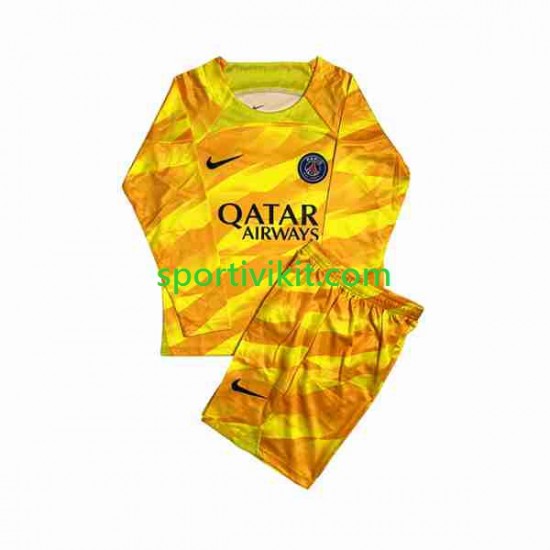 Completo da calcio Bambini Paris Saint-Germain Portiere Maglia Seconda 2023-2024 Manica Lunga Completo da calcio Bambini Paris Saint-Germain Portiere Maglia Seconda 2023-2024 Manica Lunga