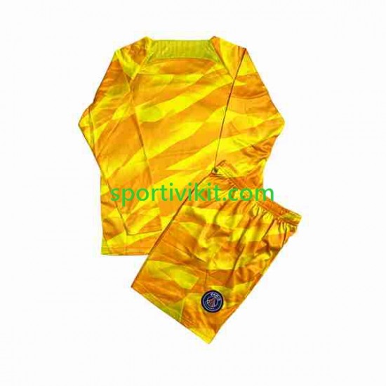 Completo da calcio Bambini Paris Saint-Germain Portiere Maglia Seconda 2023-2024 Manica Lunga