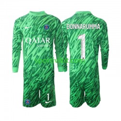 Completo da calcio Bambini Paris Saint-Germain Portiere Gianluigi Donnarumma 1 Maglia Seconda 2024-2025 Manica Lunga