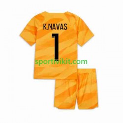 Completo da calcio Bambini Paris Saint-Germain Portiere K.NAVAS 1 Maglia Seconda 2023-2024 Manica Corta