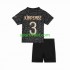 Completo da calcio Bambini Paris Saint-Germain Kimpembe 3 Maglia Terza 2023-2024 Manica Corta