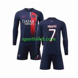 Completo da calcio Bambini Paris Saint-Germain Mbappé Kylian 7 Maglia Prima 2023-2024 Manica Lunga