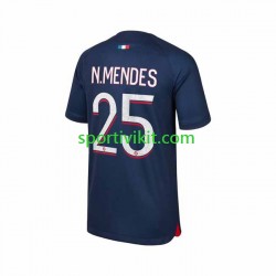 Paris Saint-Germain N.Mendes 25 Uomo Maglia Prima 2023-2024 Manica Corta