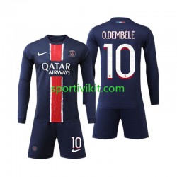 Completo da calcio Bambini Paris Saint-Germain O Dembele 10 Maglia Prima 2024-2025 Manica Lunga
