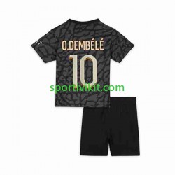 Completo da calcio Bambini Paris Saint-Germain O.Dembele 10 Maglia Terza 2023-2024 Manica Corta