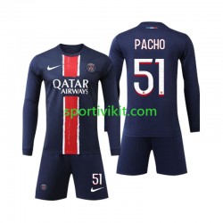 Completo da calcio Bambini Paris Saint-Germain Pacho 51 Maglia Prima 2024-2025 Manica Lunga