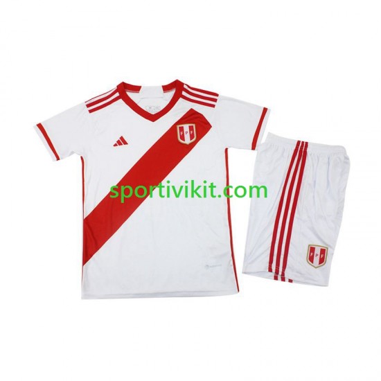 Completo da calcio Bambini Perù 2023 Maglia Prima Manica Corta