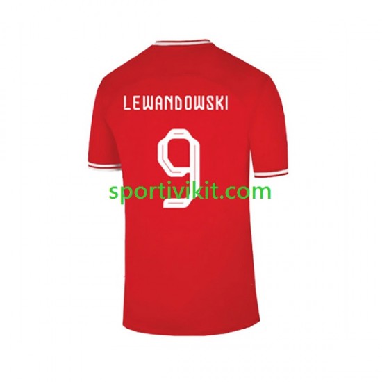 Polonia Lewandowski 9 Uomo Maglia Seconda Coppa del Mondo 2022 Manica Corta Polonia Lewandowski 9 Uomo Maglia Seconda Coppa del Mondo 2022 Manica Corta