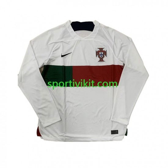 Portogallo Uomo Maglia Seconda Coppa del Mondo 2022 Manica Lunga