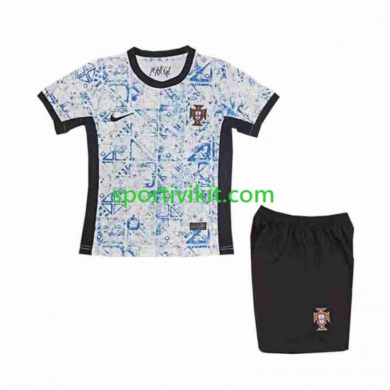 Completo da calcio Bambini Portogallo Maglia Seconda Euro 2024 Manica Corta