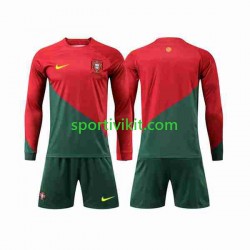Completo da calcio Bambini Portogallo Maglia Prima Coppa del Mondo 2022 Manica Lunga