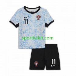 Completo da calcio Bambini Portogallo Joao Felix 11 Maglia Seconda Euro 2024 Manica Corta