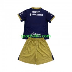 Completo da calcio Bambini Pumas UNAM Maglia Seconda 2024-2025 Manica Corta