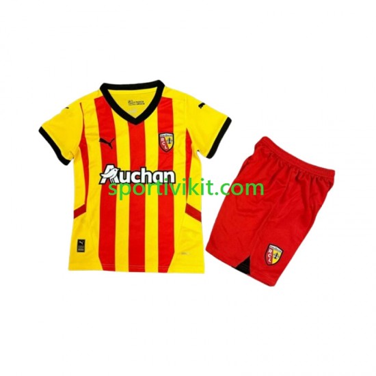 Completo da calcio Bambini RC Lens Maglia Prima 2024-2025 Manica Corta Completo da calcio Bambini RC Lens Maglia Prima 2024-2025 Manica Corta
