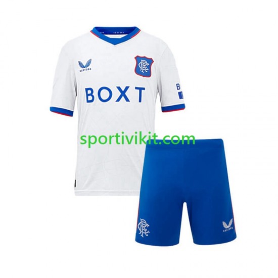 Completo da calcio Bambini Rangers Maglia Seconda 2024-2025 Manica Corta Completo da calcio Bambini Rangers Maglia Seconda 2024-2025 Manica Corta