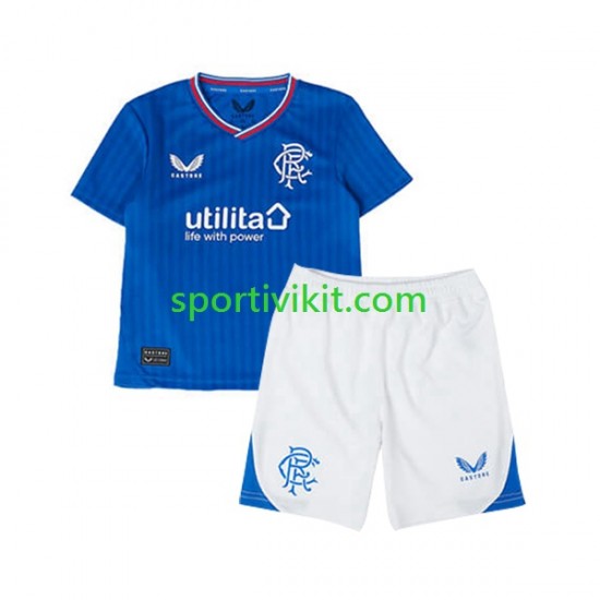 Completo da calcio Bambini Rangers Maglia Prima 2023-2024 Manica Corta Completo da calcio Bambini Rangers Maglia Prima 2023-2024 Manica Corta