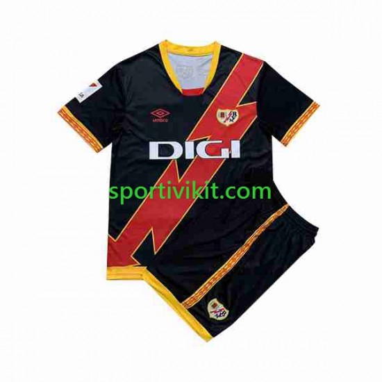 Completo da calcio Bambini Rayo Vallecano Maglia Seconda 2023-2024 Manica Corta