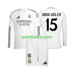 Completo da calcio Bambini Real Madrid Arda Guler 15 Maglia Prima 2024-2025 Manica Lunga