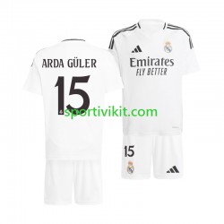 Completo da calcio Bambini Real Madrid Arda Guler 15 Maglia Prima 2024-2025 Manica Corta
