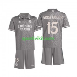 Completo da calcio Bambini Real Madrid Arda Guler 15 Maglia Terza 2024-2025 Manica Corta