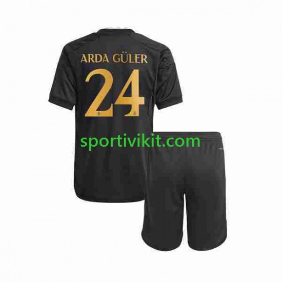 Completo da calcio Bambini Real Madrid Arda Guler 24 Maglia Terza 2023-2024 Manica Corta Completo da calcio Bambini Real Madrid Arda Guler 24 Maglia Terza 2023-2024 Manica Corta