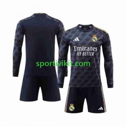 Completo da calcio Bambini Real Madrid Maglia Seconda 2023-2024 Manica Lunga