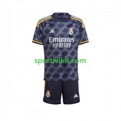 Completo da calcio Bambini Real Madrid Maglia Seconda 2023-2024 Manica Corta