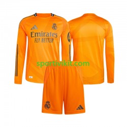 Completo da calcio Bambini Real Madrid Maglia Seconda 2024-2025 Manica Lunga