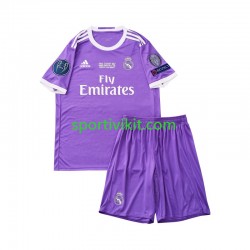 Completo da calcio Bambini Real Madrid Retro 2016 Maglia Seconda Manica Corta