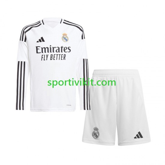 Completo da calcio Bambini Real Madrid Maglia Prima 2024-2025 Manica Lunga Completo da calcio Bambini Real Madrid Maglia Prima 2024-2025 Manica Lunga