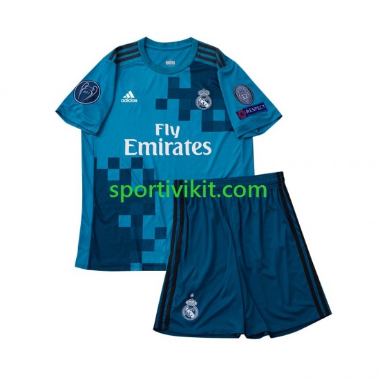 Completo da calcio Bambini Real Madrid Retro 2017 Maglia Terza Manica Corta