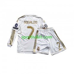 Completo da calcio Bambini Real Madrid Cristiano Ronaldo 7 2011 Maglia Prima Manica Lunga