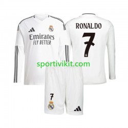 Completo da calcio Bambini Real Madrid Cristiano Ronaldo 7 Maglia Prima 2024-2025 Manica Lunga