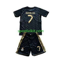 Completo da calcio Bambini Real Madrid Cristiano Ronaldo 7 Retro 2011-2012 Maglia Seconda Manica Corta