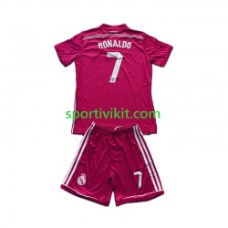 Completo da calcio Bambini Real Madrid Cristiano Ronaldo 7 Retro 2014-2015 Maglia Seconda Manica Corta