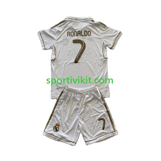 Completo da calcio Bambini Real Madrid Cristiano Ronaldo 7 Retro 2011-2012 Maglia Prima Manica Corta Completo da calcio Bambini Real Madrid Cristiano Ronaldo 7 Retro 2011-2012 Maglia Prima Manica Corta