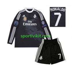 Completo da calcio Bambini Real Madrid Cristiano Ronaldo 7 Retro 2014 Maglia Terza Manica Lunga