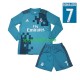Completo da calcio Bambini Real Madrid Cristiano Ronaldo 7 Retro 2017 Maglia Terza Manica Lunga