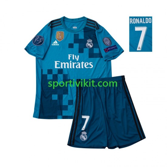 Completo da calcio Bambini Real Madrid Cristiano Ronaldo 7 Retro 2017 Maglia Terza Manica Corta Completo da calcio Bambini Real Madrid Cristiano Ronaldo 7 Retro 2017 Maglia Terza Manica Corta