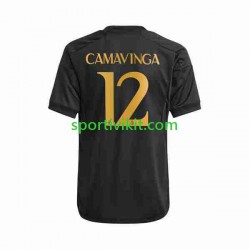 Real Madrid Eduardo Camavinga 12 Uomo Maglia Terza 2023-2024 Manica Corta