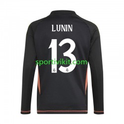 Real Madrid Portiere Andriy Lunin 13 Blu Uomo Maglia Seconda 2024-2025 Manica Lunga