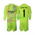 Completo da calcio Bambini Real Madrid Portiere COURTOIS 1 Maglia Quarto 2024-2025 Manica Lunga
