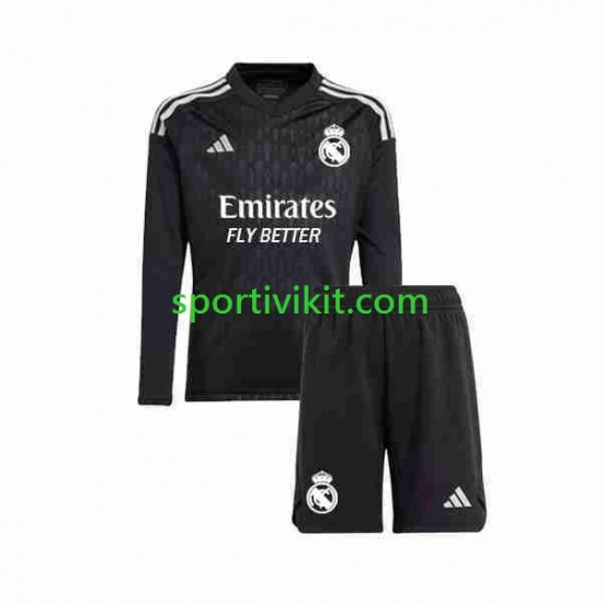 Completo da calcio Bambini Real Madrid Portiere Maglia Seconda 2023-2024 Manica Lunga Completo da calcio Bambini Real Madrid Portiere Maglia Seconda 2023-2024 Manica Lunga