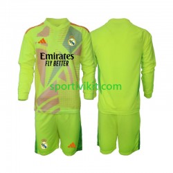 Completo da calcio Bambini Real Madrid Portiere Maglia Quarto 2024-2025 Manica Lunga