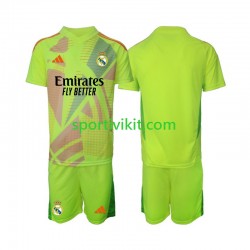 Completo da calcio Bambini Real Madrid Portiere Maglia Quarto 2024-2025 Manica Corta