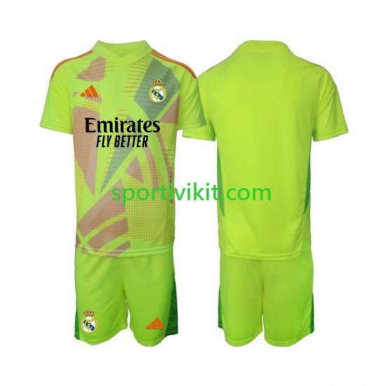 Completo da calcio Bambini Real Madrid Portiere Maglia Quarto 2024-2025 Manica Corta Completo da calcio Bambini Real Madrid Portiere Maglia Quarto 2024-2025 Manica Corta