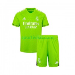 Completo da calcio Bambini Real Madrid Portiere Maglia Prima 2023-2024 Manica Corta