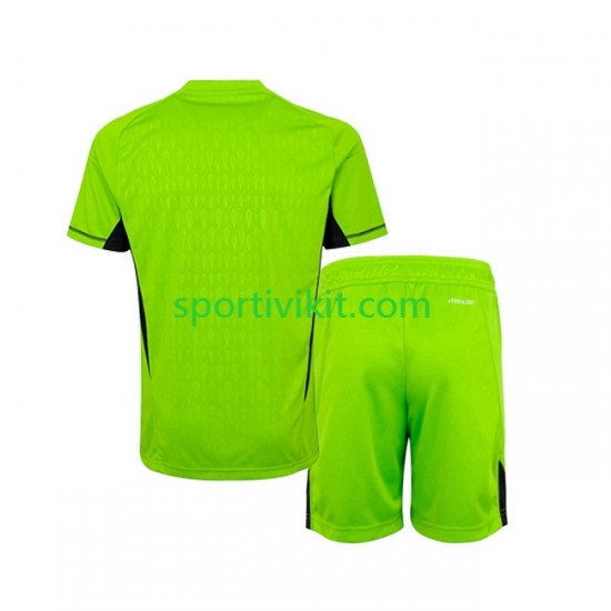 Completo da calcio Bambini Real Madrid Portiere Maglia Prima 2023-2024 Manica Corta