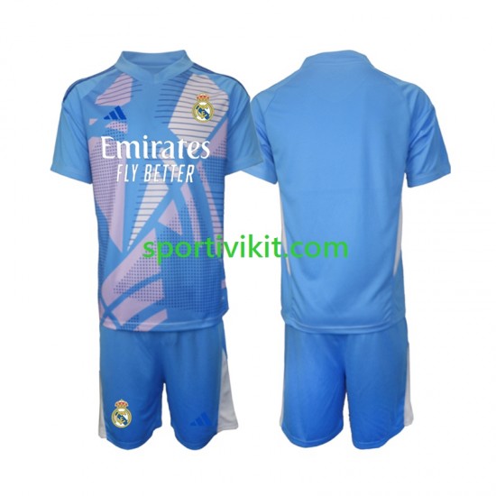Completo da calcio Bambini Real Madrid Portiere Maglia Prima 2024-2025 Manica Corta Completo da calcio Bambini Real Madrid Portiere Maglia Prima 2024-2025 Manica Corta